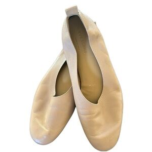 Everlane Cream Leather Flats